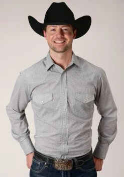 ROPER 828 GREY & WHITE PRINT