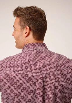 Roper Red Diamond Foulard Long Sleeve Shirt -Stetson Clothing Shop 0300103254022c