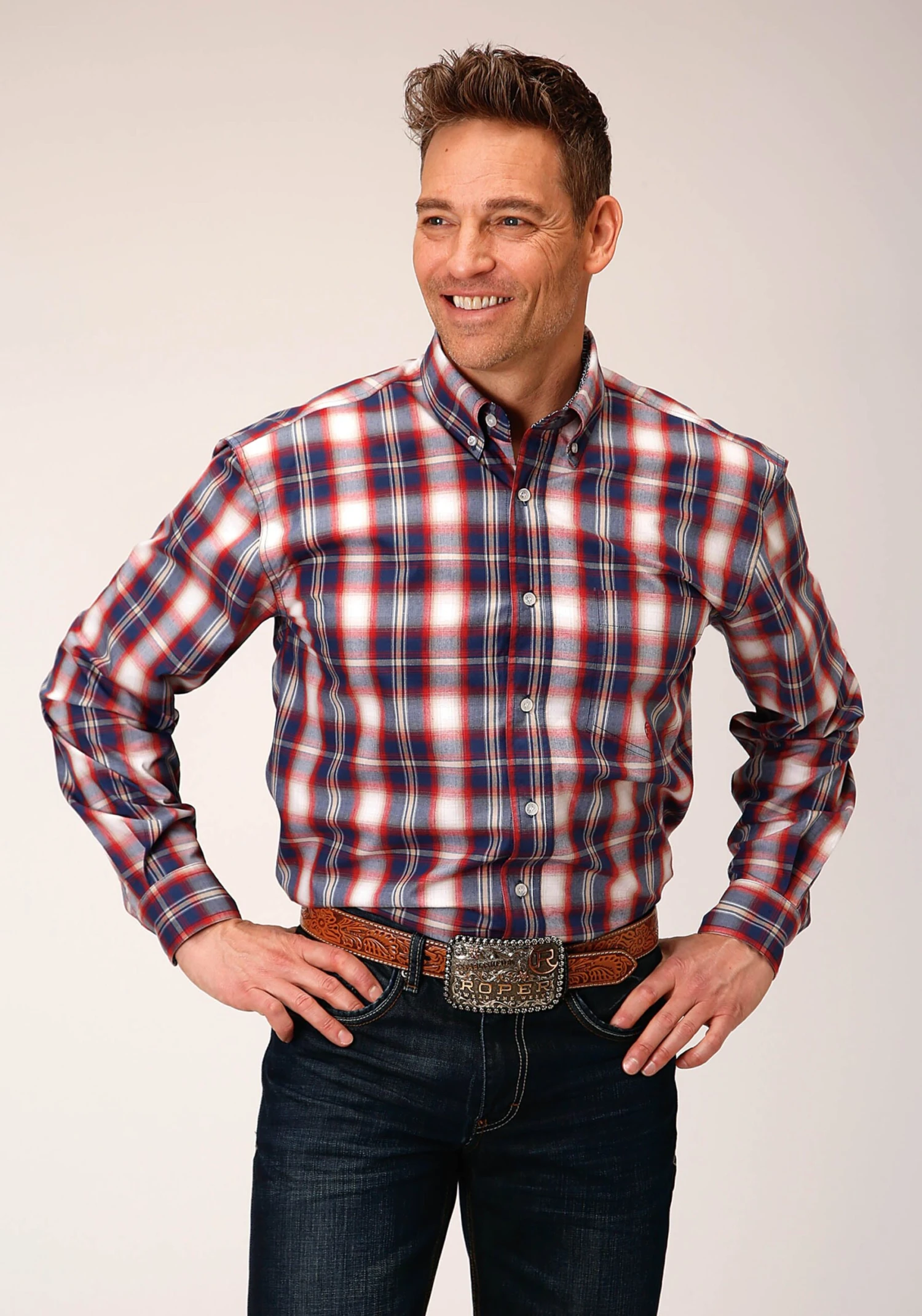 Roper Independence Plaid Long Sleeve Shirt 1 Roper Independence Plaid Long Sleeve Shirt