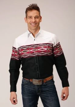 Roper Tribal Border Long Sleeve Shirt