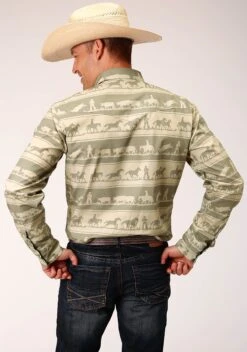 Roper Cowboy Rugby Long Sleeve Vintage Shirt -Stetson Clothing Shop 0300104820410c