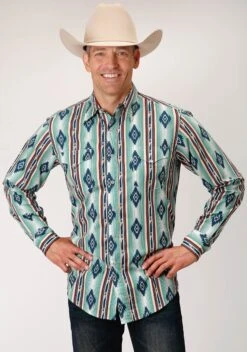 Roper Verde Stripe Long Sleeve Vintage Shirt