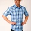 Roper Cornflower Plaid Short Sleeve Shirt