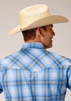 Roper Cornflower Plaid Short Sleeve Shirt -Stetson Clothing Shop 0300202785013c