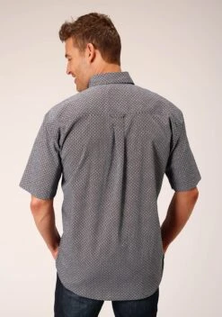 Roper Classic Geo Short Sleeve Shirt -Stetson Clothing Shop 0300203264021c
