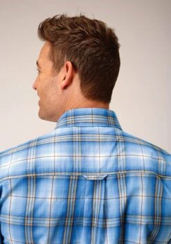 Roper Cornflower Plaid Short Sleeve Shirt -Stetson Clothing Shop 0300203795013c