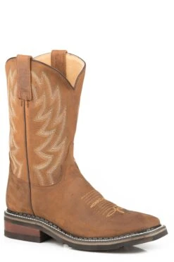ROPER SQ TOE RANCH BOOT 11"SHAFT REST-GEO SOLE