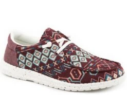 ROPER WINE AZTEC FABRIC UPPER