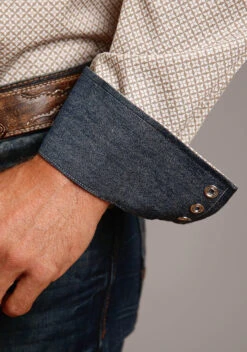 Stetson Brass Print Long Sleeve Shirt -Stetson Clothing Shop 1100104254010c