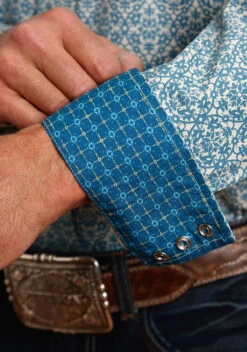 Stetson Vintage Pattern Long Sleeve Snap -Stetson Clothing Shop 1100104256060c