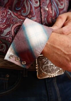 Stetson Sandstone Paisley Long Sleeve Snap -Stetson Clothing Shop 1100104256064c