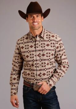 Stetson Gaucho Stripe Long Sleeve Shirt -Stetson Clothing Shop 1100104256082c