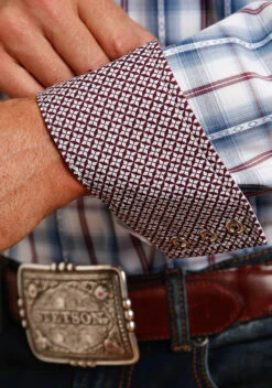 Stetson Blue Diamond Dobby Long Sleeve Shirt 5 Stetson Blue Diamond Dobby Long Sleeve Shirt -Stetson Clothing Shop 1100104784001c