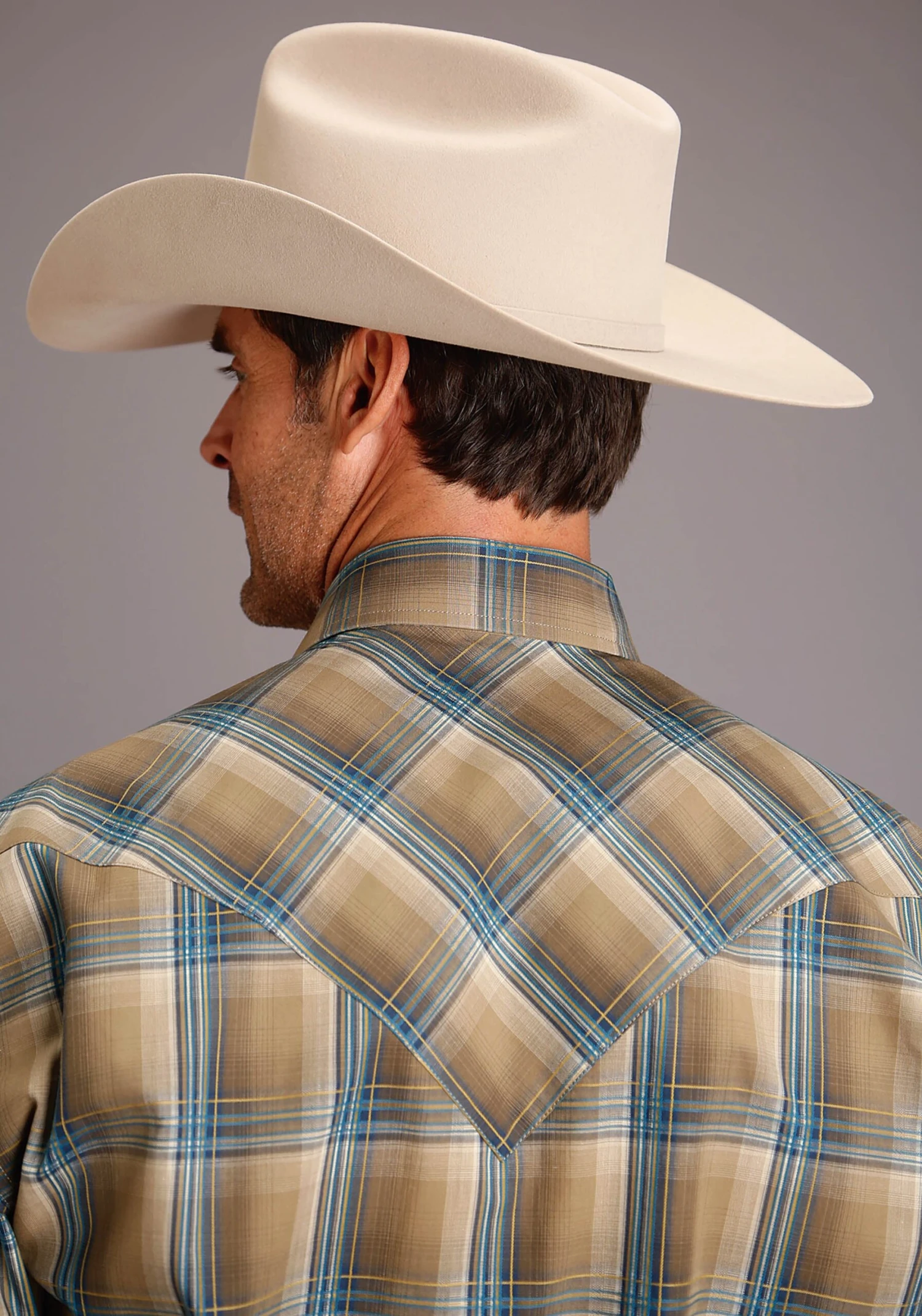 Stetson Khaki Ombre Long Sleeve Snap 2 Stetson Khaki Ombre Long Sleeve Snap - Image 2