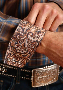 Stetson Lake Plaid Long Sleeve Snap -Stetson Clothing Shop 1100104786044c