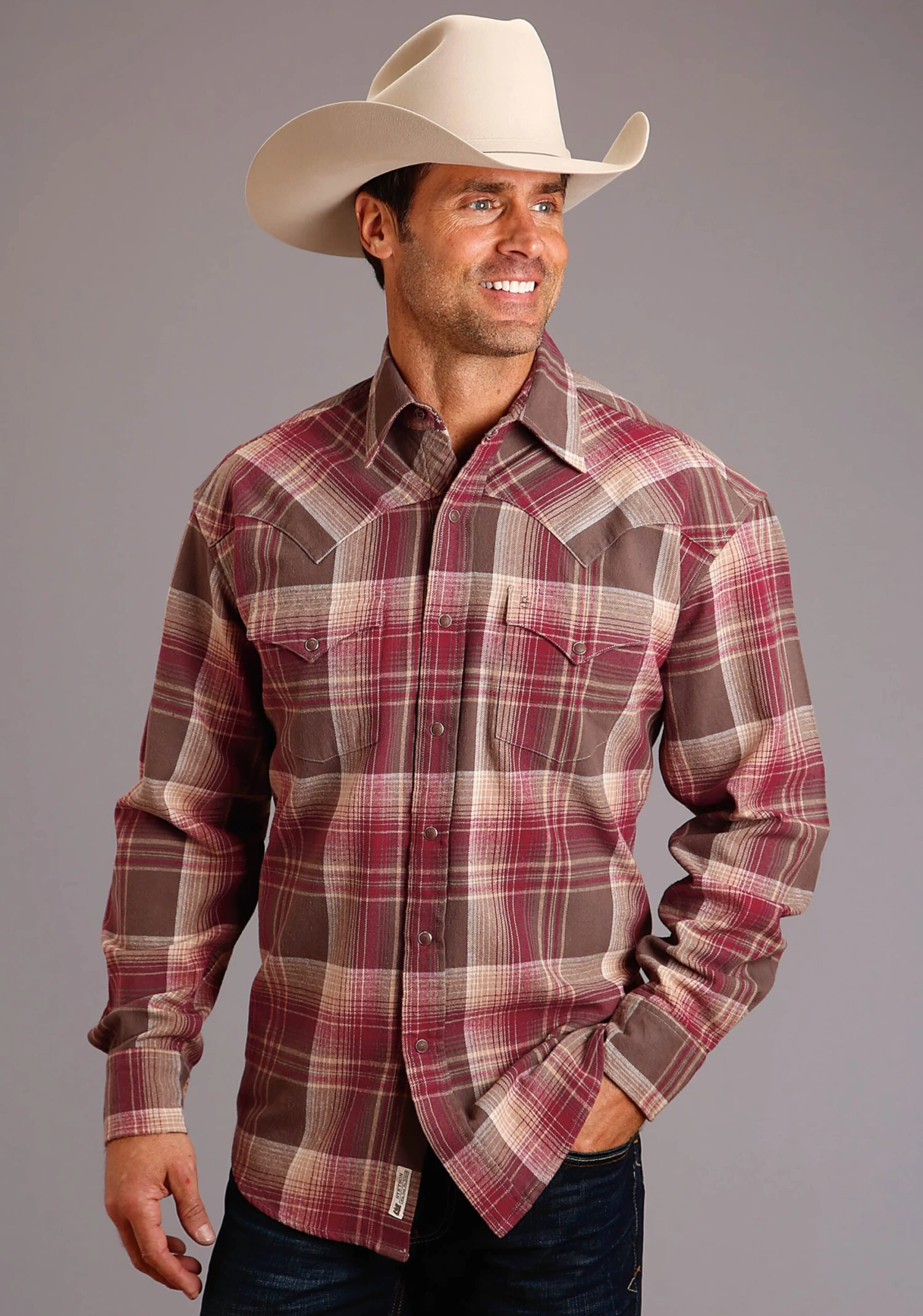Stetson Brushed Twill Long Sleeve Shirt 1 Stetson Brushed Twill Long Sleeve Shirt
