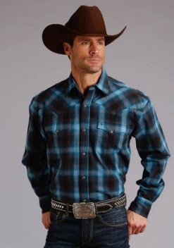 STETSON SNAP 2 POCKET PLAID