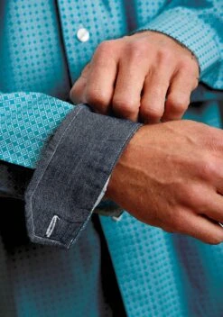 Stetson Dicey Geo Long Sleeve Shirt -Stetson Clothing Shop 1100105260374c