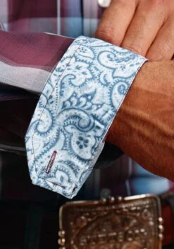 Stetson Wine Buffalo Plaid Long Sleeve Shirt -Stetson Clothing Shop 1100105794000c