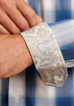 Stetson Navy Gold Plaid Long Sleeve Shirt 5 Stetson Navy Gold Plaid Long Sleeve Shirt -Stetson Clothing Shop 1100105794008c