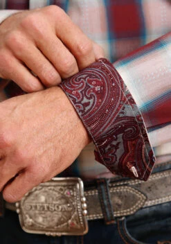 Stetson Wine Plaid Long Sleeve Shirt 5 Stetson Wine Plaid Long Sleeve Shirt -Stetson Clothing Shop 1100105796042c