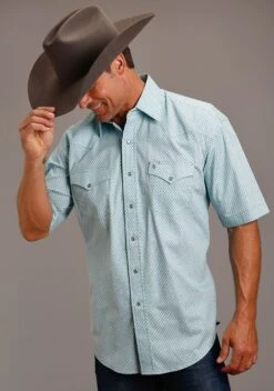 Stetson Silver Diamond Short Sleeve Shirt -Stetson Clothing Shop 1100204254007a 6c098ce3 cf4b 4c25 aae0 51a549ce6f97
