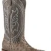 John B. Stetson Grey Ostrich Square Toe