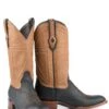 John B. Stetson Brown Shark Square Toe Boot
