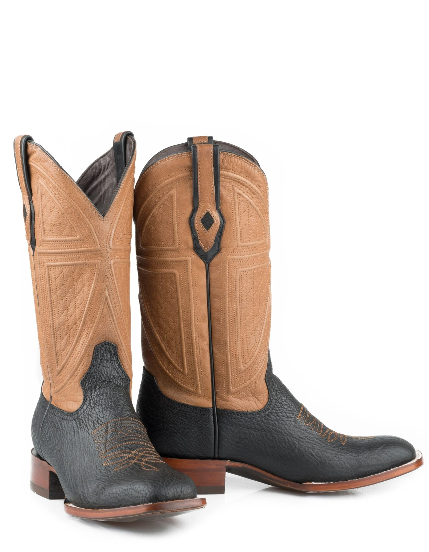 John B. Stetson Brown Shark Square Toe Boot 1 John B. Stetson Brown Shark Square Toe Boot