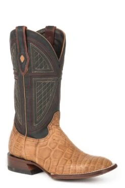 John B. Stetson Honey Alligator Square Toe Boot