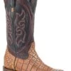 John B. Stetson Taupe Alligator Square Toe Boot