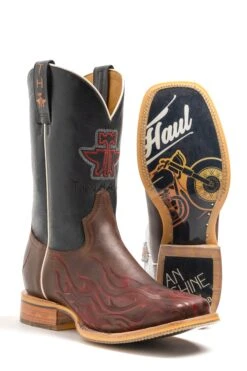 Tin Haul "Red Hot Metal" Square Toe Boot